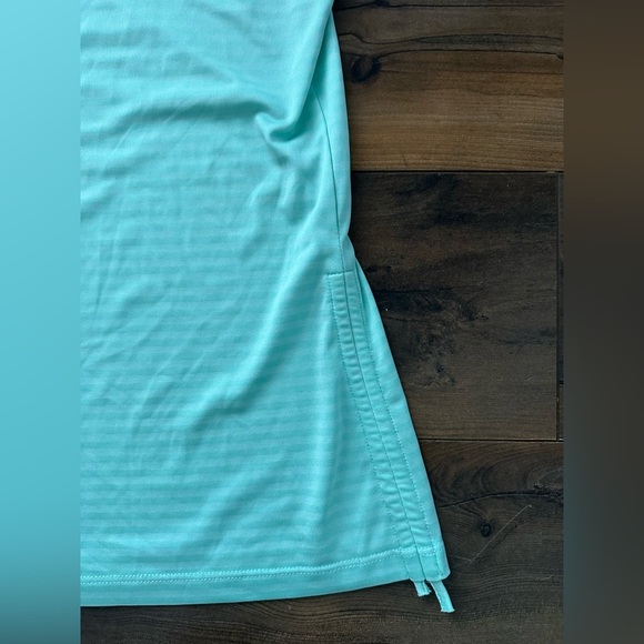PGA TOUR Sleeveless Golf Polo Tank Top | Aqua/Mint Zip Front | Women’s Large - Picture 3 of 5